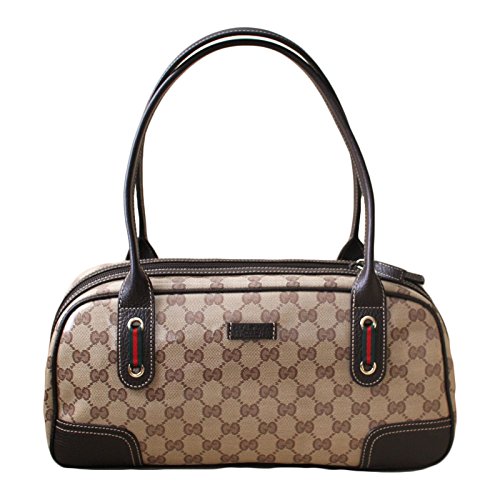 Gucci Crystal Princy Brown Boston Bag Handbag 293594