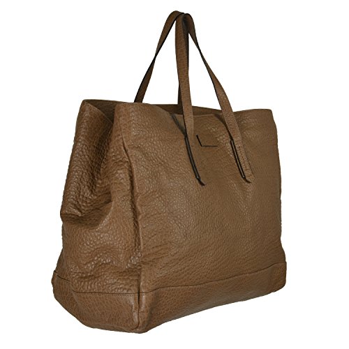 Gucci Women’s Brown Textured Leather Tote Shoulder Bag Handbag