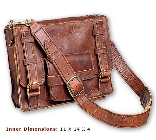 Handmade Fine Leather Advanced Adventurer’s Satchel Messenger Bag