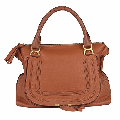Chloe Marcie Large Leather Handbag – Tan