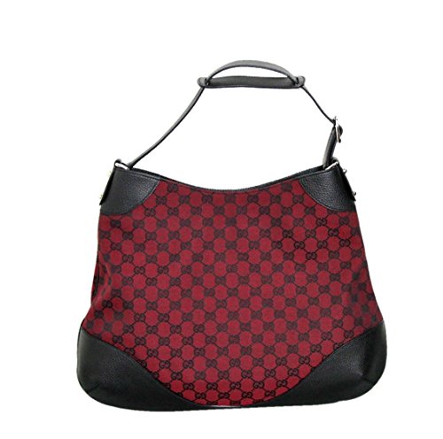 Gucci Red Canvas Hobo Handbag Large Shoulder Bag 272389