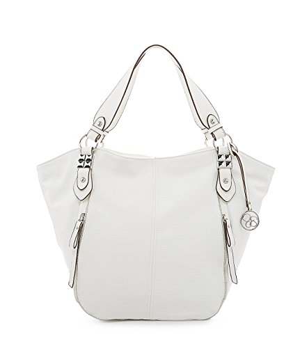 Jessica Simpson Monica Tote Shoulder Bag, White, One Size