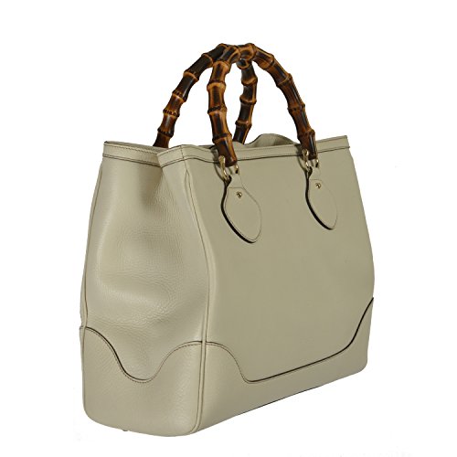 Gucci Women’s Ivory Leather Satchel Tote Handbag Bag