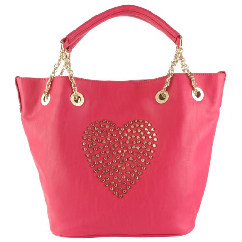 Betsey Johnson Heart Attack Tote-Pink