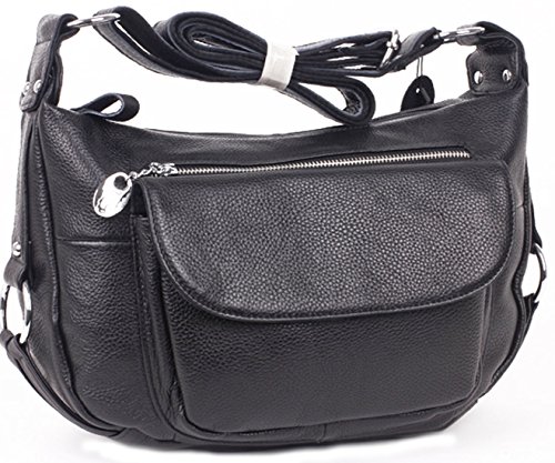 Heshe® New Soft Cross-body Bag Women’s Handbag Genuine Leather Cowhide Multi-pockets Retro Shoulder Bag Organizer Designer Messenger&Weekender Hobo Purse Bag For Ladies Hot Sell