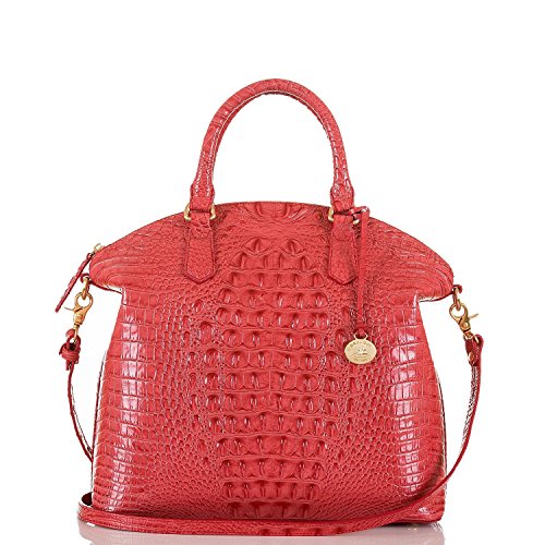 NEW AUTHENTIC BRAHMIN LARGE DUXBURY EXOTIC CROC LEATHER CARRYALL SATCHEL (Tulip Melbourne)