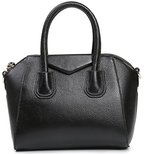 Heshe® New Genuine Leather Fashion Candy Color Shoulder Bag Tote Top Handle Cross body Messenger Handbag For Women
