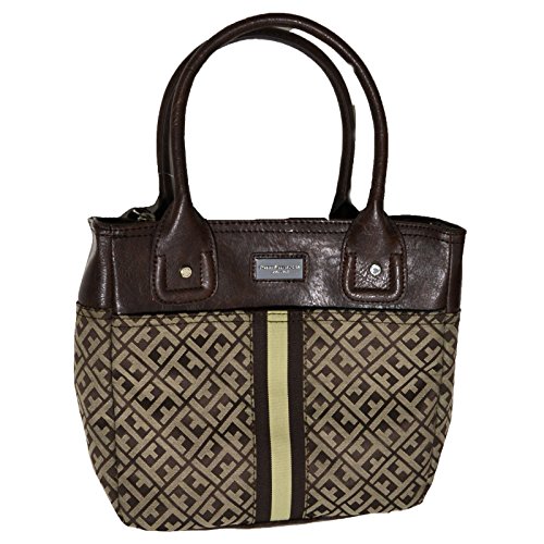 WOMEN’S TOMMY HILFIGER SMALL LOGO ITEMS TOTE (CHOCOLATE)