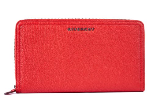 Givenchy women’s wallet leather coin case holder purse card bifold pandora red