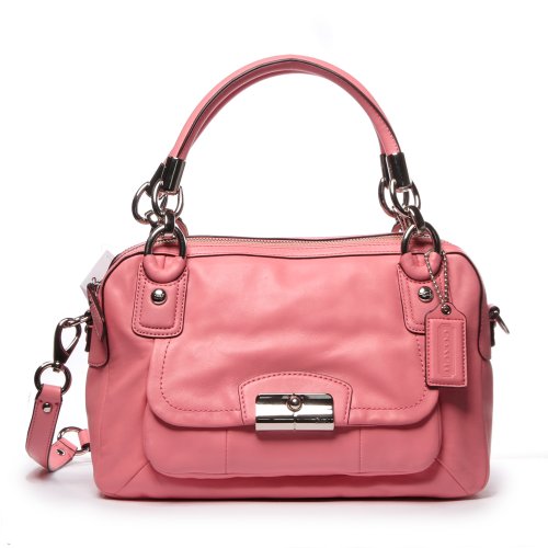 Brand New With Tags Coach Kristin Leather Double Zipper Satchel Pink Rose F22304