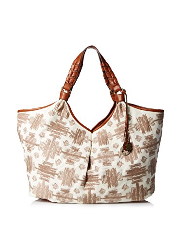 Lucky Brand Majorca Printed Canvas Tote (Oyster)