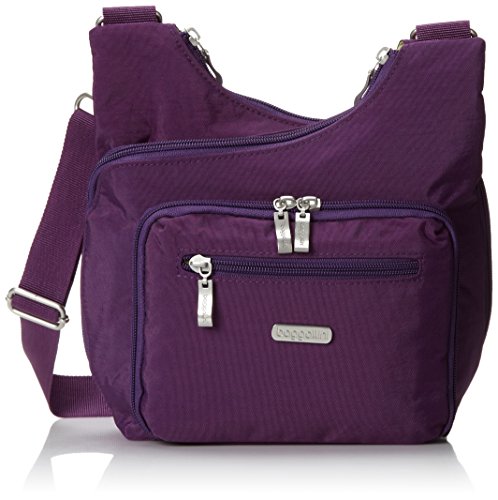Baggallini Criss Cross Travel Crossbody Bag, Violet, One Size