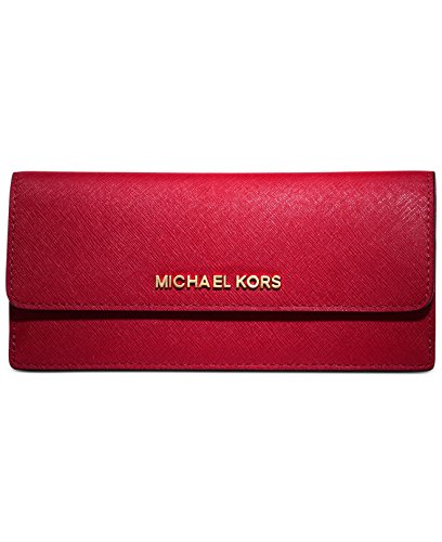 Michael Michael Kors Jet Set Travel Flat Wallet Leather Chili