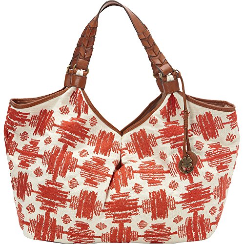 Lucky Brand Majorca Printed Canvas Tote (Hibiscus)