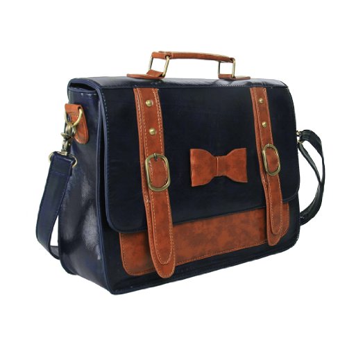 Ecosusi Women Vintage PU Leather Messenger Bags Crossbody Shouder Handbags Satchel Weekender Fashion Bag