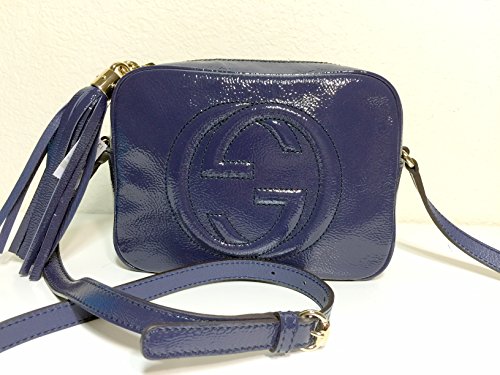 Gucci Soho Navy Patent Leather Crossbody Bag 308364