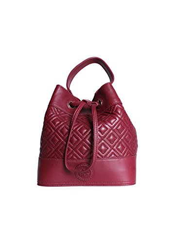 Tory Burch Marion Quilted Mini Bucket in Red Agate