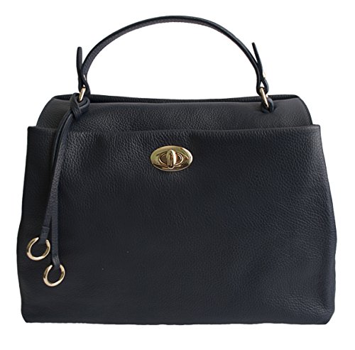 Designer Blue Soft Leather Shoulder Bag For Women