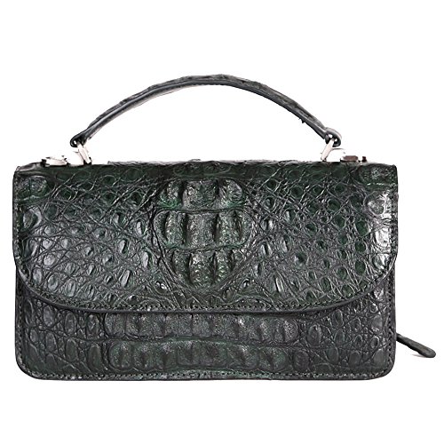 GAVADI Crocodile Leather Ladies Shoulder Bag Handbag Evening Party Bag Green G037GR
