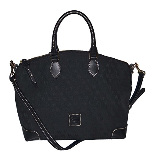 Dooney & Bourke Black Signature Satchel Handbag Bag Purse