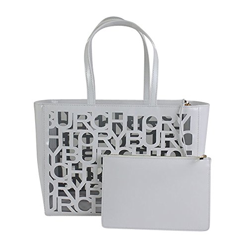 Tory Burch TB Cut-Out Small Tote Optic White