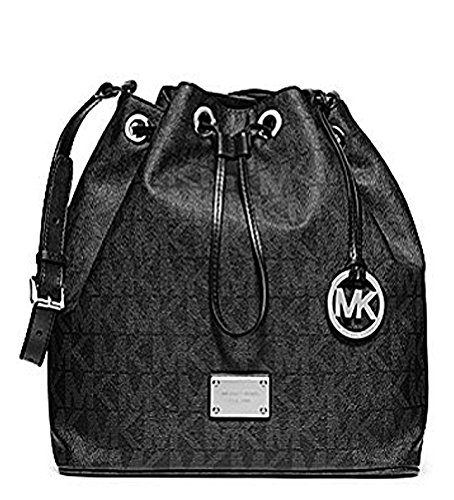MICHAEL Michael Kors Jules Large Monogram Drawstring Handbag Black