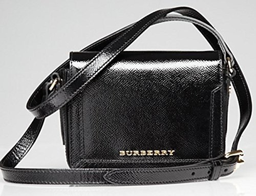 Burberry Ladies London Crossbody Berkeley Black Patent small purse bag