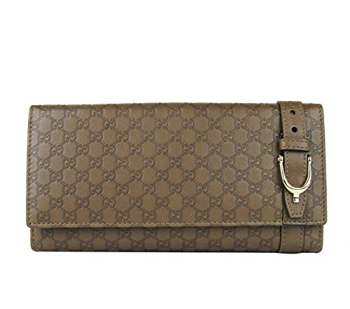 Gucci Women’s Brown Spur Detail Guccissima Leather Continental Wallet Clutch 309754 2527