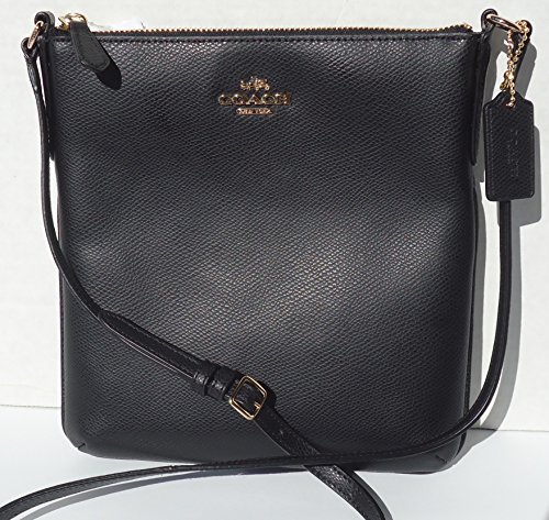 Coach North/south Swingpack in Embossed Textured Leather Black