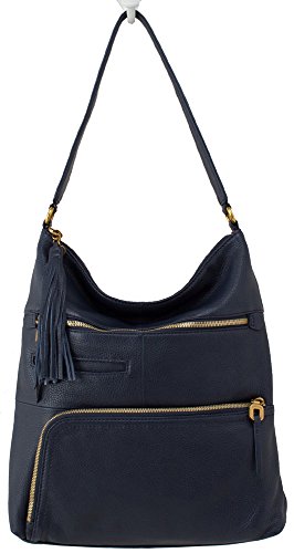 Hobo Handbags Supersoft Leather Flint Shoulder Bag – Navy