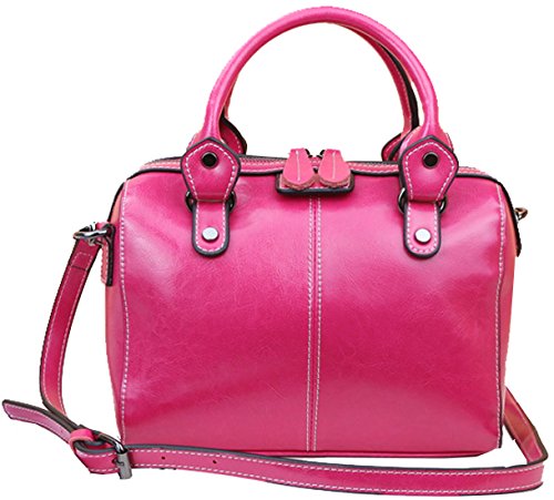 Heshe®Leather Fashion Retro Style Tote Top Handle Shoulder Bag Cross body Messenger Handbag For Women