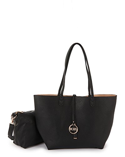 Bcbg Reversible Tote with Matching Convertible Bag black/Stone