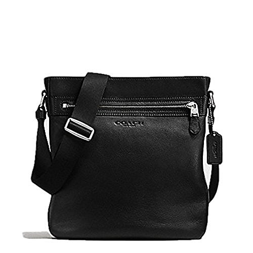 COACH TECH CROSSBODY IN SMOOTH LEATHER, F71745, BLACK