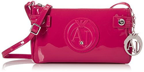Armani Jeans 55 Patent Crystal Crossbody Bag, Pink, One Size