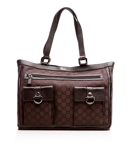 Gucci Dark Brown Abbey Pocket Tote Bag