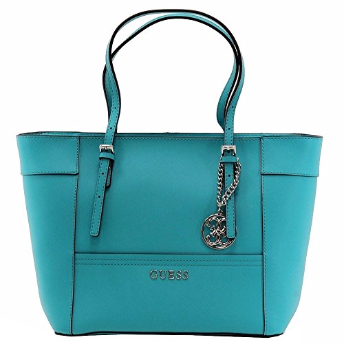 Guess Women’s Delaney Small Classic Aqua Tote Handbag