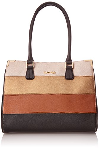 Calvin Klein Calvin Klein Saffiano Colorblock Tote 2 Bag, Metallic Combo, One Size