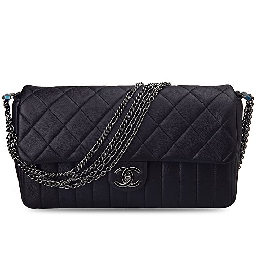 Chanel Lambskin Leather Chain Strap Handbag Purse