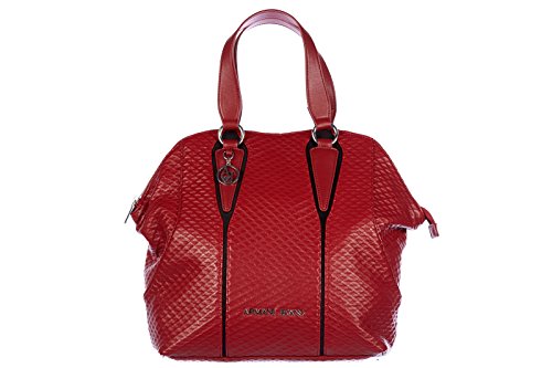 Armani Jeans women’s handbag shopping bag purse aj red