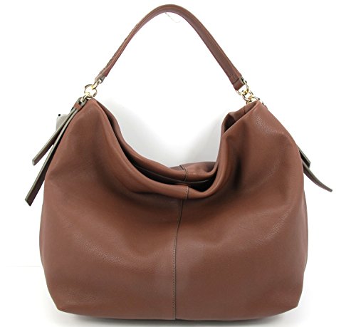 Cole Haan Leather Double Strap Hobo Sequoia Brown CHR11105