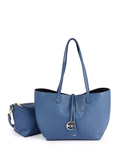 Bcbg Reversible Tote with Matching Convertible Bag Blue/Black