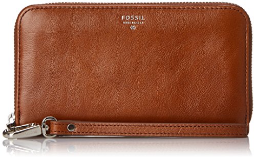 Fossil Sydney Zip Phone Wallet, Brown, One Size