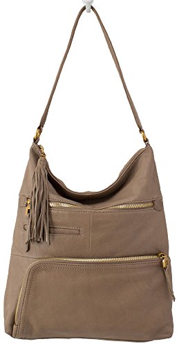 Hobo Handbags Supersoft Leather Flint Shoulder Bag – Mushroom Hobo Handbags Supersoft Leather Flint Shoulder Bag – Mushroom