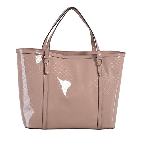 Gucci Women’s Pink Patent Leather Guccisima Print Handbag Shoulder Bag