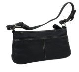 Sak Small Black Leather Shoulder Bag