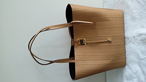 Michael Kors Collection Miranda Peanut Tan Large East West Tote Snake Leather Bag Handbag New