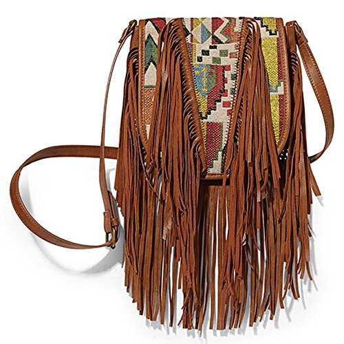 Steve Madden Handbag Madden Girl Mgbonita Fringe Multi Cross-body Shoulder Bag