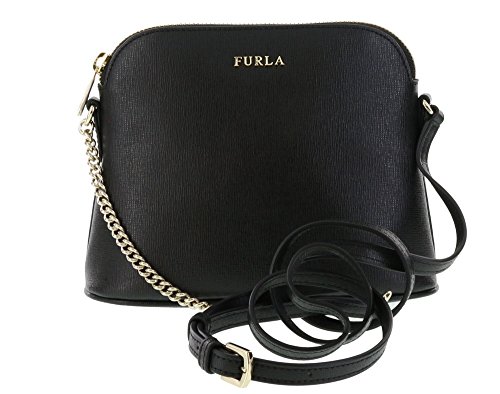 Furla Staffiano Leather Miky Cross-body/Shoulder Handbag in Onyx (001) Furla Staffiano Leather Miky Cross-body/Shoulder Handbag in Onyx (001)