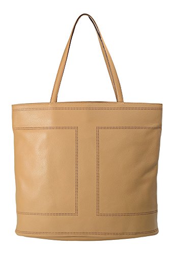 Isaac Mizrahi Designer Handbags: Leather Kay Double Perf Tote