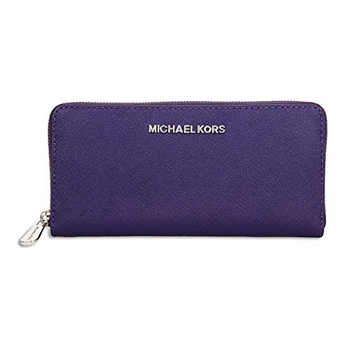 Michael Kors Jet Set Travel Continental Leather Wallet – Iris